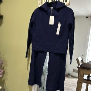 Navy Blue Two-Piece Set